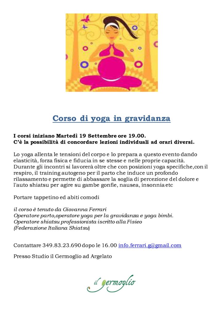Corso di yoga in gravidanza