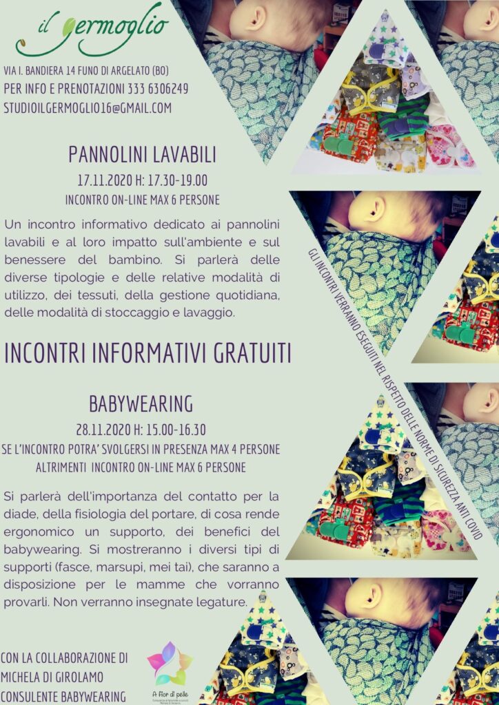 Incontri Informativi gratuiti su PANNOLINI LAVABILI e BABYWEARING